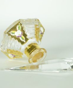 Parfumfles met viooltjes - handgeschilderd glas