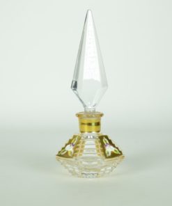 Parfumfles met viooltjes - handgeschilderd glas
