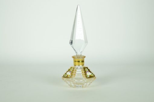 Parfumfles met viooltjes - handgeschilderd glas