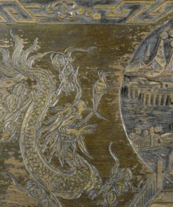 Tafeltje met draak - Chinees houtsnijwerk