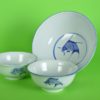 Schalen met koi karper - Chinees porselein - set van 3