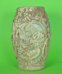 Bloempot met Acanthusblad en Vogels - aardewerk