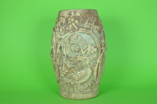 Bloempot met Acanthusblad en Vogels - aardewerk