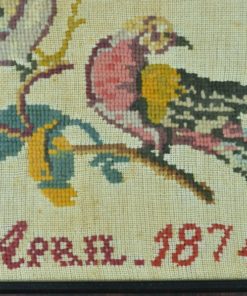 Borduurwerk met vogels op tak - EE 5 april 1874