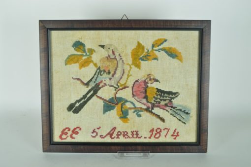 Borduurwerk met vogels op tak - EE 5 april 1874