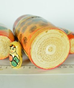 Matroesjka met vlecht - 5 poppen - hout