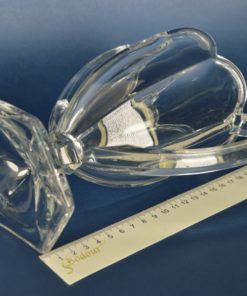 Vaas met oren op voet - kleurloos kristal