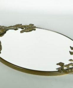 Wandspiegel Jugendstil - ovaal koper