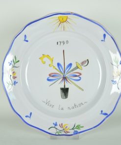 Wandbord Vive la Nation - Longwy France aardewerk