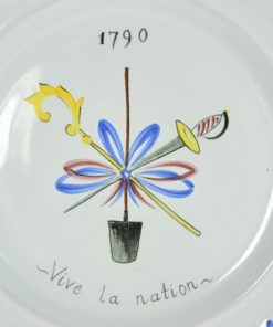 Wandbord Vive la Nation - Longwy France aardewerk