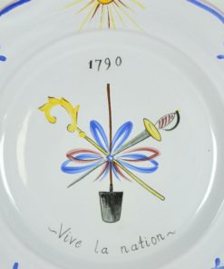 Wandbord Vive la Nation - Longwy France aardewerk