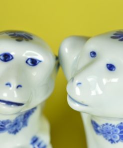 Apen Delfleur Heinen Delftsblauw - keramiek