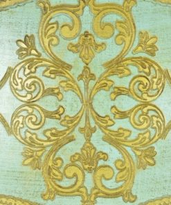 Dienblad lichtblauw met goud - made in Italy