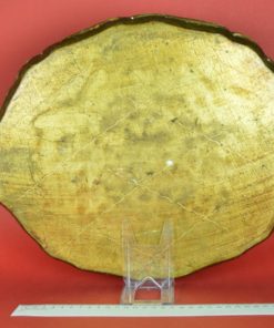 Dienblad groen en goud - Papier-maché