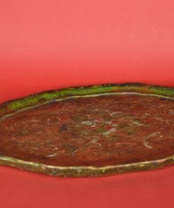 Dienblad groen en goud - Papier-maché