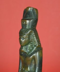 Staand beeld Egyptische Farao - koper op marmeren voet