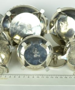 Thee-,koffieservies, Kurz & co Tiel Art Deco - zilver tin - 6-deling