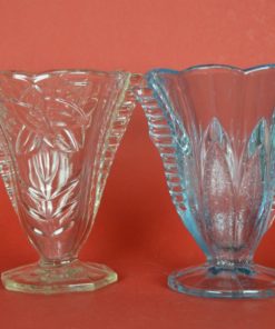 Vazen - blauw en kleurloos glas