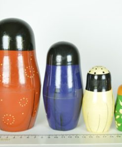 Russische Matroesjka met 5 mannen - berkenhout