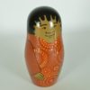 Russische Matroesjka met 5 mannen - berkenhout
