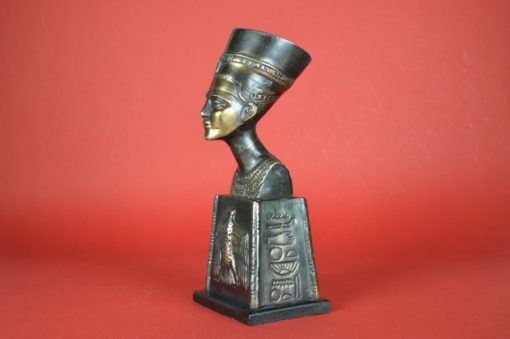 Nefertiti Buste op hoge voet - goudkleurig metaal