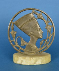 Koningin Nefertiti met farao symbool de Egyptische lotus bloem - koper