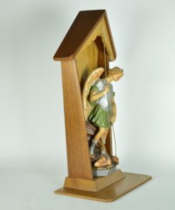 Beeld Aartsengel Michaël - keramiek, gips, hout