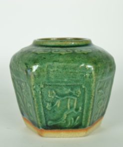Gemberpot turquoisekleurig glazuur - aardewerk