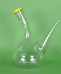Porrón kleurloos glas met plastic dop - 1 liter