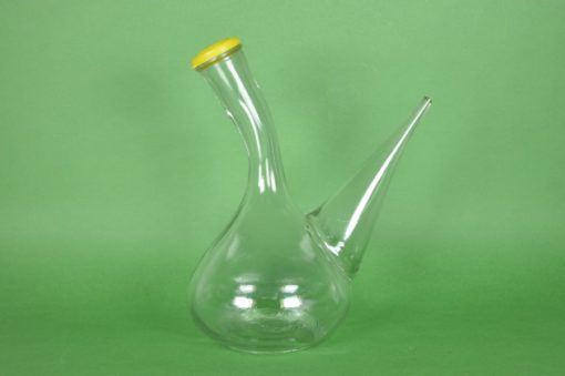 Porrón kleurloos glas met plastic dop - 1 liter