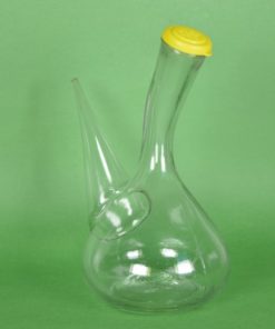 Porrón kleurloos glas met plastic dop - 1 liter