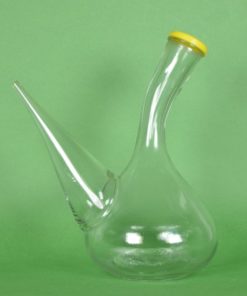 Porrón kleurloos glas met plastic dop - 1 liter