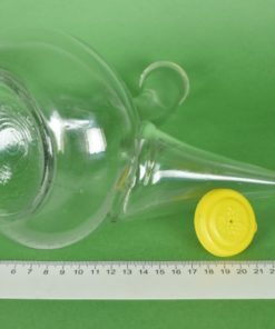 Porrón kleurloos glas met plastic dop - 1 liter