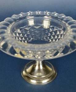 Schaaltje op verzilverde voet - loodkristal