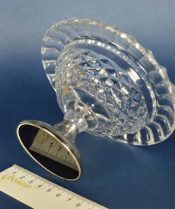 Schaaltje op verzilverde voet - loodkristal
