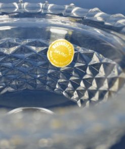 Schaaltje op verzilverde voet - loodkristal