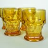 4 Drinkglazen Amberkleurig glas - Bormioli Rocco & Figlio Italy - Jaren ‘60