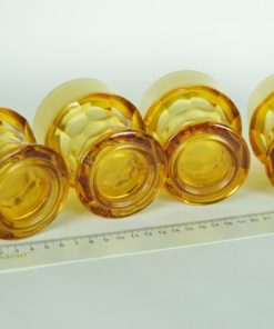 4 Drinkglazen Amberkleurig glas - Bormioli Rocco & Figlio Italy - Jaren ‘60