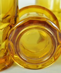 4 Drinkglazen Amberkleurig glas - Bormioli Rocco & Figlio Italy - Jaren ‘60