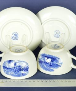 Kop en schotels decor Landschap - Société Céramique Maestricht - keramiek - set van 2