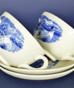 Kop en schotels decor Landschap - Société Céramique Maestricht - keramiek - set van 2