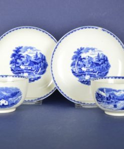 Kop en schotels decor Landschap - Société Céramique Maestricht - keramiek - set van 2