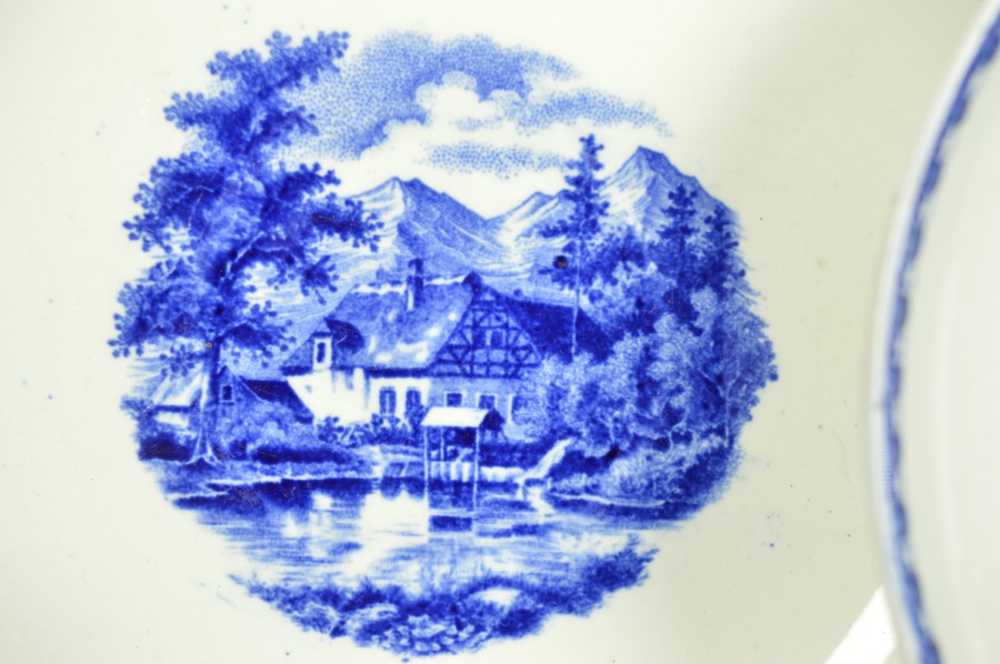 Kop en schotels decor Landschap - Société Céramique Maestricht - keramiek - set van 2