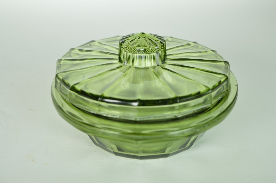 Botervloot groen glas - A. D. Copier Neerlandia Leerdam