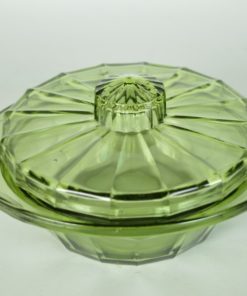 Botervloot groen glas - A. D. Copier Neerlandia Leerdam