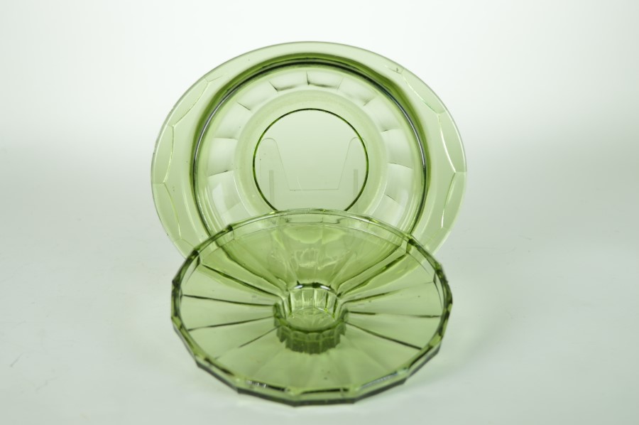 Botervloot groen glas - A. D. Copier Neerlandia Leerdam