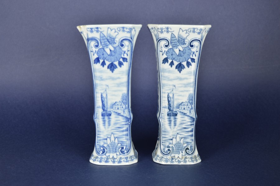 Vazen MOSA - Louis Regout decor n/ Delft dec 538 - Porselein