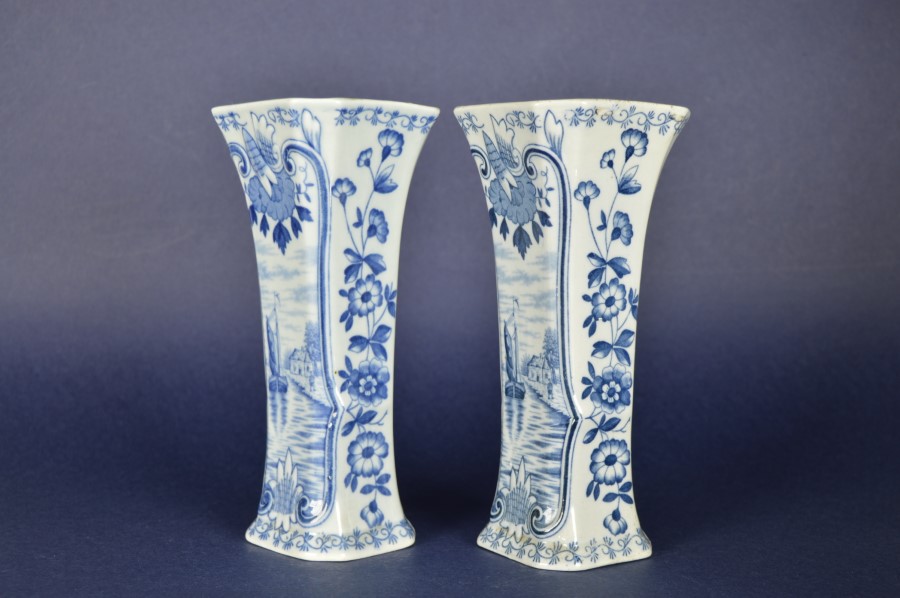 Vazen MOSA - Louis Regout decor n/ Delft dec 538 - Porselein