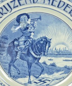 Wandbord Herrijzend Nederland Vrede en Welvaart - Société Céramique Maastricht - keramiek