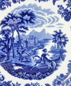 Alternative view of Wand-sierbord Amazone - Amazone met hond in landschap - Petrus Regout - Antiek